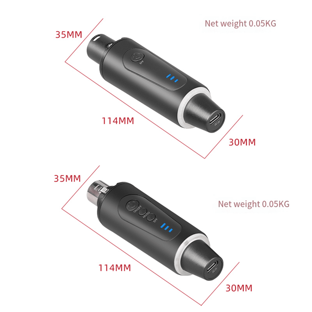 New 2.4g XLR Microphone Wireless Transmitting & Receiving System Dynamic Condenser Microphone Reverberation Adjustment