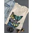 thumbnail image 3 of Butterflies On Paper Iv T-Shirt Women -Fab Funky Designs, Female Medium, 3 of 4