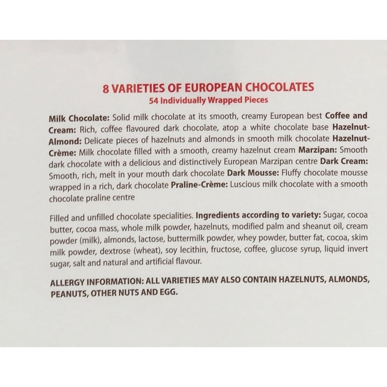 Merci European Chocolate Assortment, 675g / 23.8oz, 54 pieces