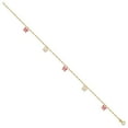 thumbnail image 2 of Primal Gold 14 Karat Yellow Gold Enameled Butterfly 9-inch Plus 1-inch Extension Anklet, 2 of 5