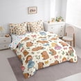 thumbnail image 2 of Erosebridal Kawaii Animal Capybara Bedding Comforter Set 7pcs For Boys Girls,Kids Cute Princess Bowknot Queen Bedding Sets,Microfiber Bedroom Decor, 2 of 6