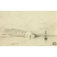 thumbnail image 3 of Copley Fielding 14x11 Black Modern Framed Museum Art Print Titled - Dunbarton from the West, 3 of 5