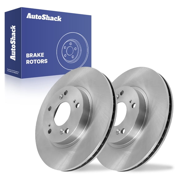AutoShack Front Brake Rotors for Honda, CR-V 2002-2004, 4WD FWD L4 2.4L - 11.09" (281.7 mm), 5-Lug