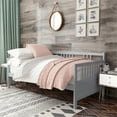 thumbnail image 3 of Gymax Twin Size Wooden Slats Daybed Bed Sofa Support Platform Sturdy W/Rails Grey, 3 of 10