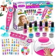 thumbnail image 1 of Set de esmaltes de uñas BATTOP Kids con secador de uñas y bolígrafo con purpurina, 1 of 9