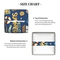 thumbnail image 5 of Lsque Marine Nautical Printed Tissue Box Cover Holder, Facial Paper Organizer Dispenser,Square with Bottom Belt, PVC Leather Decorative Organizer, 5 of 8