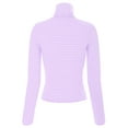 thumbnail image 4 of MixMatchy Women's Tight Fit Lightweight Solid/Stripe Long Sleeves Turtle Neck Top, 4 of 5