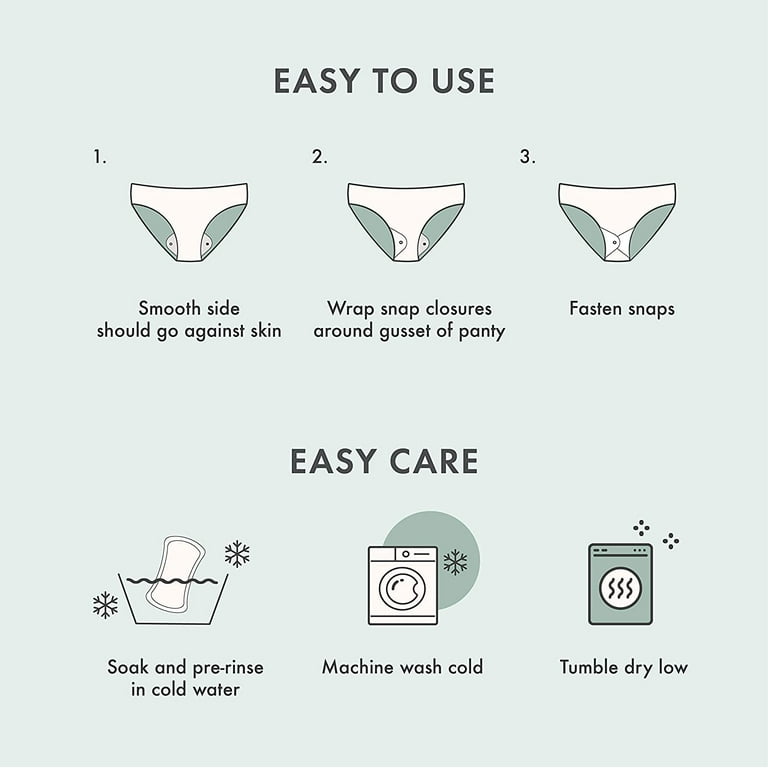 Rael Reusable Pads, Organic Cotton Cover - Postpartum Essential,  Incontinence Pads for Women, Bladder Leakage Pads, Thin Cloth Pads, Leak  Free