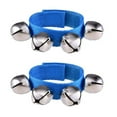 thumbnail image 1 of Jingle Bell Bracelets Ankle Wrist Bells Percussion Musical Instruments for Party Celebration Performance, Blue, 1 of 9