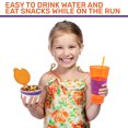 thumbnail image 7 of 2 in 1 Snack Drink Cup Kids Spill Proof Tumbler Plastic Straw Lid Locks 16 Oz Exultimate, 7 of 7