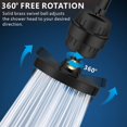 thumbnail image 4 of Filtered Shower Head Set, High Pressure Rain Shower with Handheld Showerhead Combo, Self-adhesive Holder/59" Hose, 20 Stage Filter Removes Chlorine and Harmful Substances (Square,Chrome), 4 of 8
