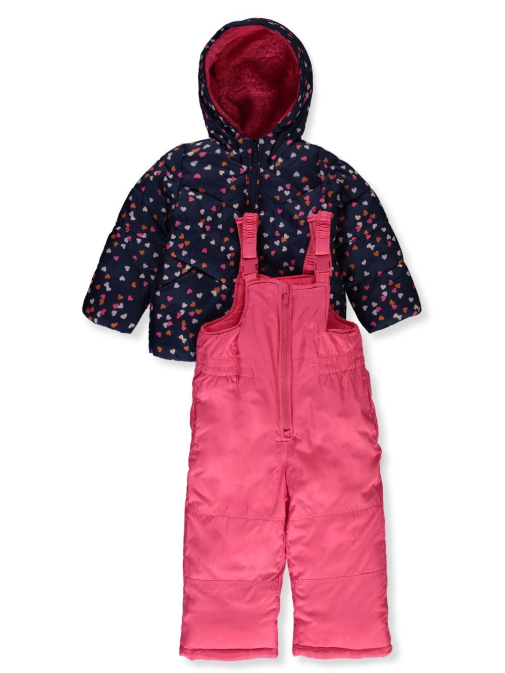 Carter's Girls' 2Piece Heart Snowsuit Set navy/multi, 3t (Toddler