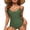 Green, variant on LYMAYTER One Piece Swimsuits for Women Summer Trendy V Neck Crisscross Backless Slimming Swimwear S M L