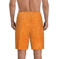 thumbnail image 3 of Naloa Orange Glitter2 Men's Short Pajama Pants, Lounge Comfort Shorts with Elasticized Waistband and Side Pockets - XX-Large, 3 of 9
