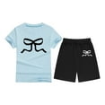 thumbnail image 1 of Afdoent Vêtements pour Bébé Fille, T-Shirt à Manches Courtes avec Nœud, Col Rond Confortable pour Enfants 10-11 Ans, 1 of 4