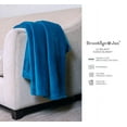 thumbnail image 3 of Brooklyn Jax Solid Plush Fleece Throw Blanket, Emerald color, 3 of 7