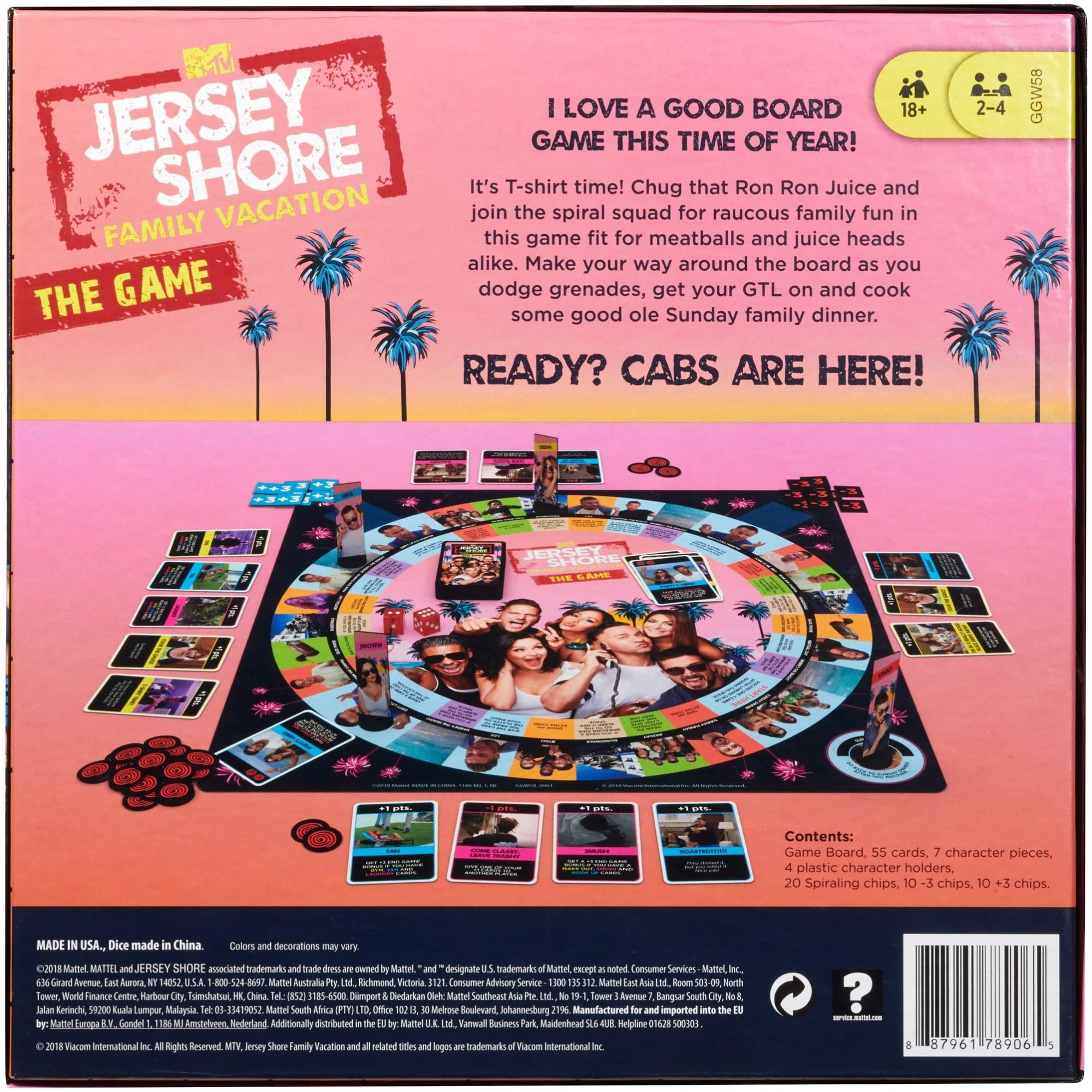 jogger Encyclopedie dreigen Jersey Shore Family Vacation Adult Party Game - Walmart.com