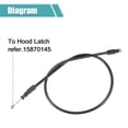 thumbnail image 3 of Car Hood Latch Release Cable Replacement for Jaguar ALL NEW XF 2016 No.T2H24630 Black, 3 of 6