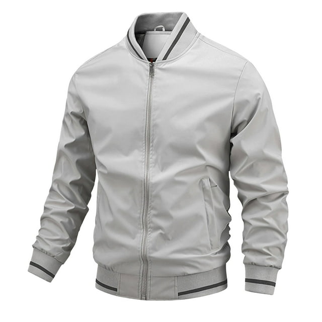 MIASHUI Veste Homme Coupe Ample Sports Décontractée Vêtement Extérieur Confortable pour Porter Activement Blanc,G