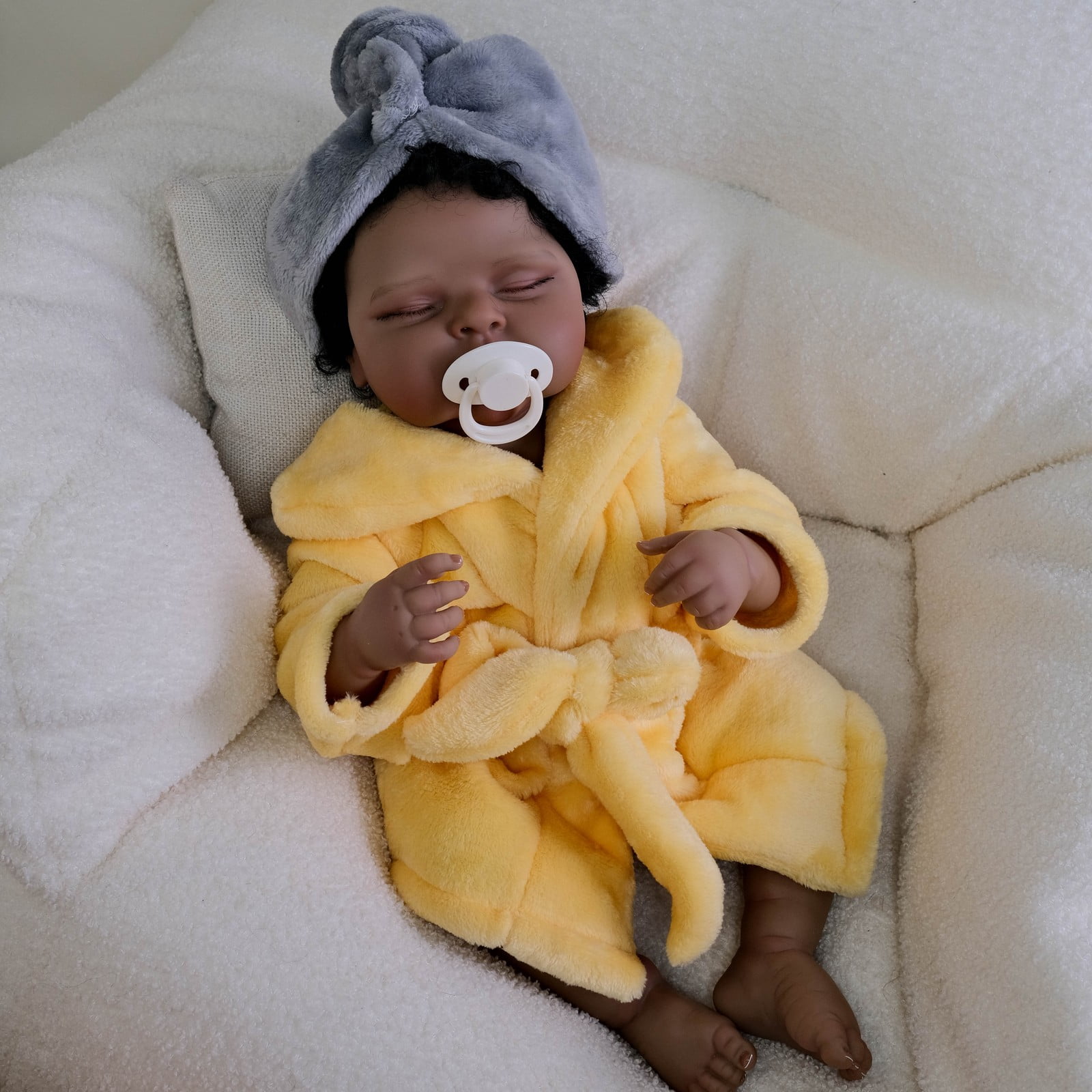 Reborn Baby Dolls Black Girl - 20" Realistic Newborn Baby Dolls Newborn Baby Dolls African American Real Life Baby Dolls Gift for Kids Age 3+