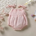 thumbnail image 2 of Vedolay One Piece Bodysuit For Girl Cute Baby Girls Jumpsuit One Piece Sleeveless Jumpsuit Summer Casual Harem Rompers Outfit Clothes with Pockets,Pink 0-3 Months, 2 of 3