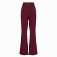 thumbnail image 4 of KPOPLK Womens Dress Pants for Work Business Casual Pants Stretch Pull On Ladies Slacks With Pockets, formal Elastic High Waist Yoga Pants Plus Size Palazzo Trousers Work Pants Women Clothes(Wine,XXL), 4 of 4