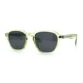 thumbnail image 4 of Gentlemanly Keyhole Bridge Thin Horn Rim Hipster Fashion Sunglasses Light Green - Black, 4 of 8