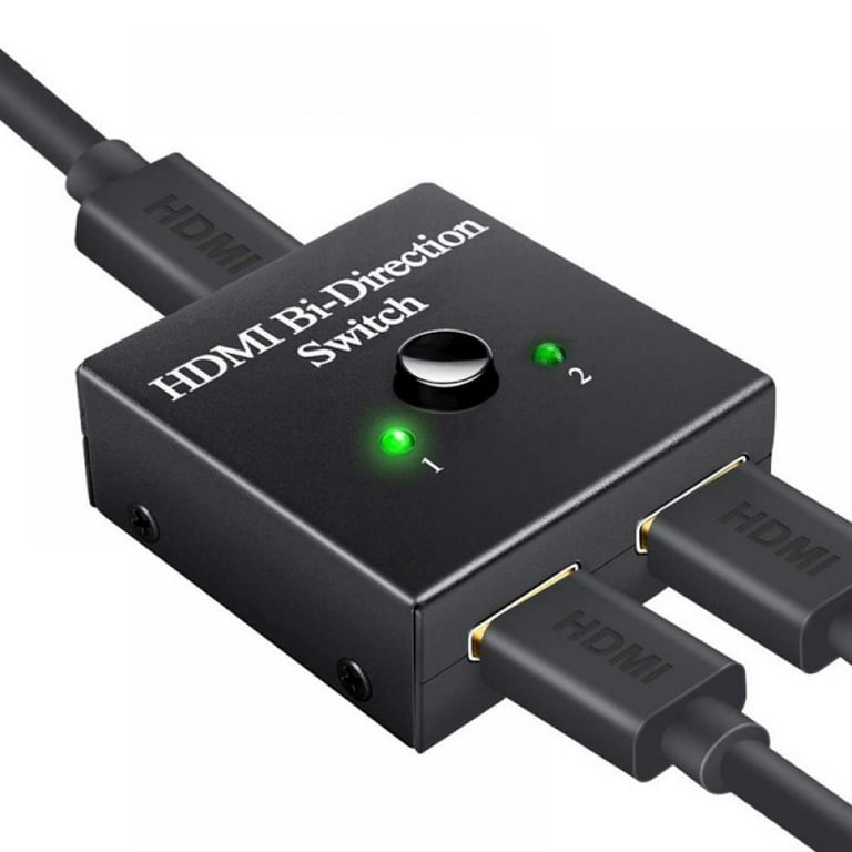 HDMI Switch 4k HDMI Splitter- Bidirectional HDMI Switcher,HDMI Switch  Splitter 2 in 1 Out, Manual HDMI Hub Supports HD 4K@60hz for Blu-Ray-Player  Fire Stick Xbox 