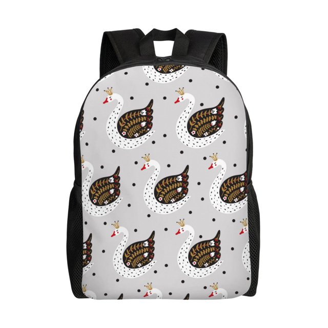 Fotbe Cute Swan Mochila de Viaje para Laptop, Mochila Ejecutiva Delgada y Resistente 15.6"