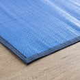 thumbnail image 4 of 4x6 Waterproof, Reversible Plastic Straw Outdoor Rugs for Patios | Also for Camping, RV, Deck, Porch, Balcony, Camp, Patio | Blue, Solid | Size: 4' x 5'11'', 4 of 8