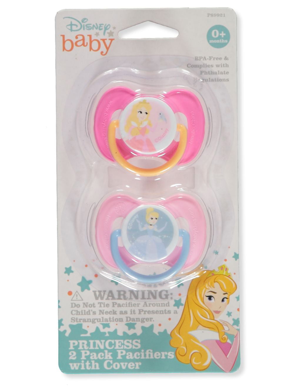 Disney Mickey Mouse "Giggles" 2-Pack Pacifiers with Case 