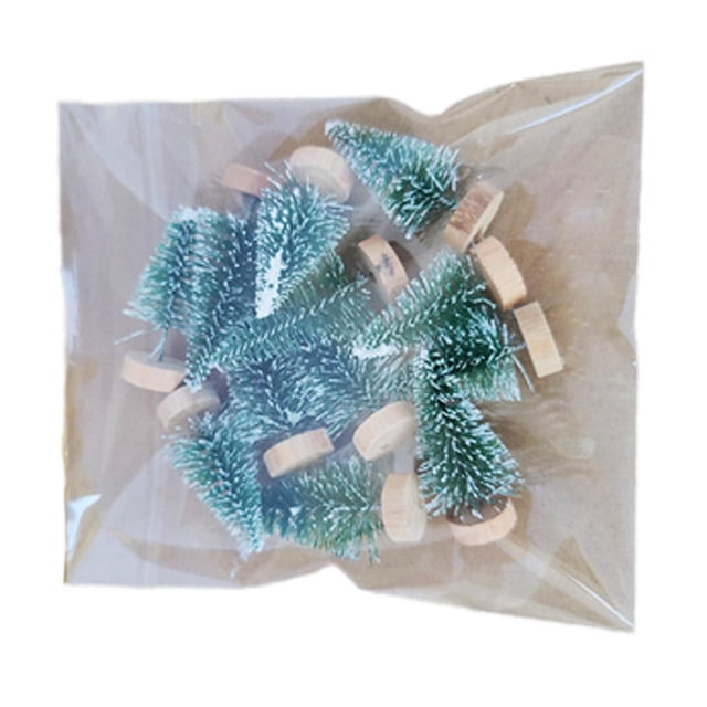Adornos para Árbol de Navidad TQEHS 12 piezas Artificiales de pino y sisal
