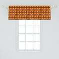thumbnail image 2 of Ambesonne Aztec Window Valance, Warm Tones Geometrical Art, 42" x 18", Vermilion Marigold Blue, 2 of 3