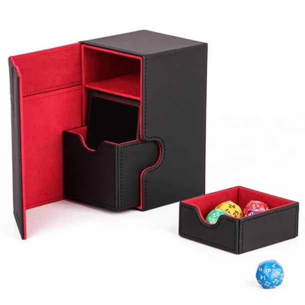 Durable Trading Card Deck Box Holder Organizador de tarjetas de almacenamiento coleccionable con 2 divisores Game Card Case para TCG Basketball Cards Sportscards DYNWAVEMX Estuche de baraja de cartas coleccionables