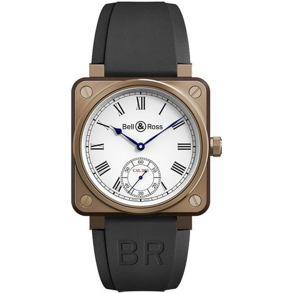 Bell & Ross Instruments Bronze Men's Watch on Black Rubber Strap BR01-CM-203-SRB