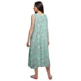 thumbnail image 3 of Moomaya Chemise de Nuit à Manches pour Femmes Imprimée en Coton, 3 of 5