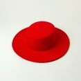 thumbnail image 3 of MESSUEN Top Hat Top Hats for Men Wide Brim Hats for Women Fashion Trendy Colour Boater Shapesombrero Winter Warm Outdoor Dresshat Dress Hats for Men Sun Hat Red 1 One Size, 3 of 3