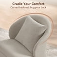 thumbnail image 6 of Sailvan Dining Chairs with Casters & Storage, Barrel Chair Round Accent Chair for Living Room, Dining Room & Kitchen, Fabric Upholstered Chairs, 1 pcs Light Gray, 6 of 9