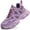 Purple, variant on Women's Fashion Steel Toe Work Shoes, Anti-Puncture Slip Resistant Chunky Safety Sneakers, Breathable Lightweight Industrial Shoes
