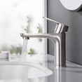 thumbnail image 3 of sumerain Bathroom Sink Faucet Single Hole,Brushed Nickel Lavatory Faucet Stainless Steel Single Handle Basin Tap Faucet with Water Supply Lines, 3 of 11