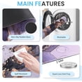 thumbnail image 6 of Desk Pad Mat, Large Mouse Pad with Wrist Rest, Ergonomic Keyboard Wrist Support, XXL Carpal Tunnel Mousepad Set with Coaster, Computer Keyboard Matt for Laptop Desktop, White Gray Marble, 6 of 16