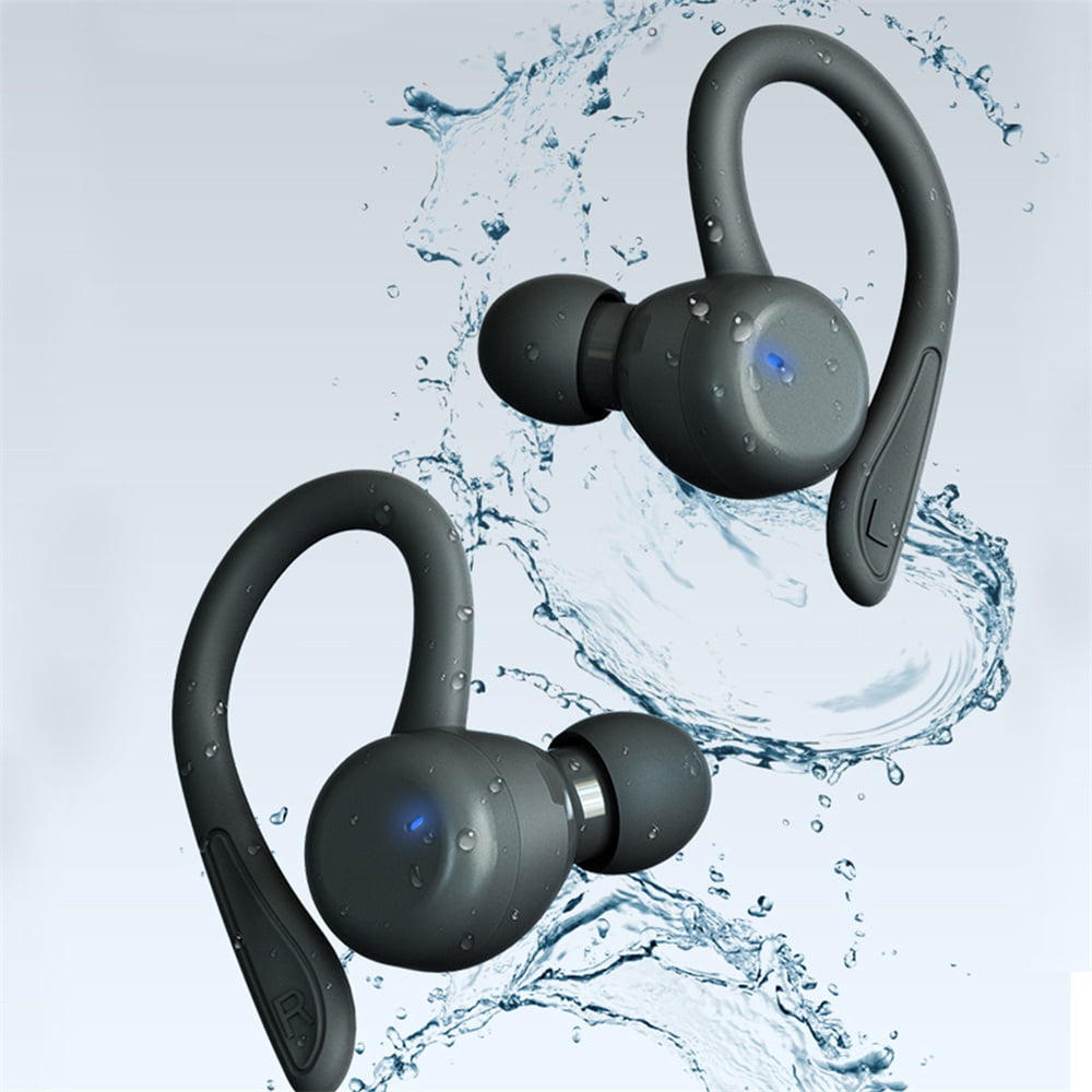Geologie meest schade True Wireless Earbuds Bluetooth Headphones, Running Earhooks Headphones,  Sport Sweatproof Waterproof Headphones Built-in Mic Headset Premium Deep  Bass for Sport Workout Jogging Gym - Walmart.com