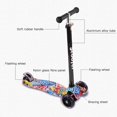 thumbnail image 2 of Scooters para Niños, Patinete Scooter De 3 Ruedas Con Luces LED, Patín del Diablo, de Altura Ajustable Exteriores, Infantil Juguete Regalo Para Niños Niñas 3-12 Años Colorido, 2 of 8