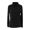 thumbnail image 5 of Womens Tunic Tops Turtleneck Long Sleeve Side Split High Low Lightweight Sweaters, 5 of 5