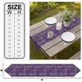 thumbnail image 3 of Purple Botanical Table Runner Linen Burlap Table Runner 36 Inches Small Vintage Floral Plants Branch Dresser Scarves for Kitchen Island Coffee Dining Room Party Wedding Banquet Holiday Decor 13"x36", 3 of 8