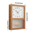 thumbnail image 7 of TISHITA Wooden Wall Clock, Pendulum Clock, Japanese Arabic Numerals, Home Decoration, Non-Ticking, for Dining Room, Bar, Cafe, Bedroom, Kitchen, 7 of 7