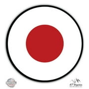 Japan Flag - 3" Vinyl Sticker - For Car Laptop I-Pad Phone Helmet Hard Hat - Waterproof Decal