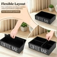 thumbnail image 3 of Tzdxfgl Coffee Station Organizer, Wood Countertop Coffee Bar Organizer Tray Pods Holder with Removable Dividers, Black, 3 of 11