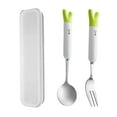 thumbnail image 2 of Cucharas y tenedores,Utensilios de viaje con estuche Cucharas y tenedores,Utensilios de viaje portátiles reutilizables de acero inoxidable,Cubiertos para acampar Vajilla para el almuerzo,Juego, 2 of 8