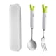 thumbnail image 2 of Cucharas y tenedores,Utensilios de viaje con estuche Cucharas y tenedores,Utensilios de viaje portátiles reutilizables de acero inoxidable,Cubiertos para acampar Vajilla para el almuerzo,Juego, 2 of 8